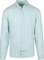 Hackett - Overhemd Garment Dyed Groen - M - Heren - Slim-fit