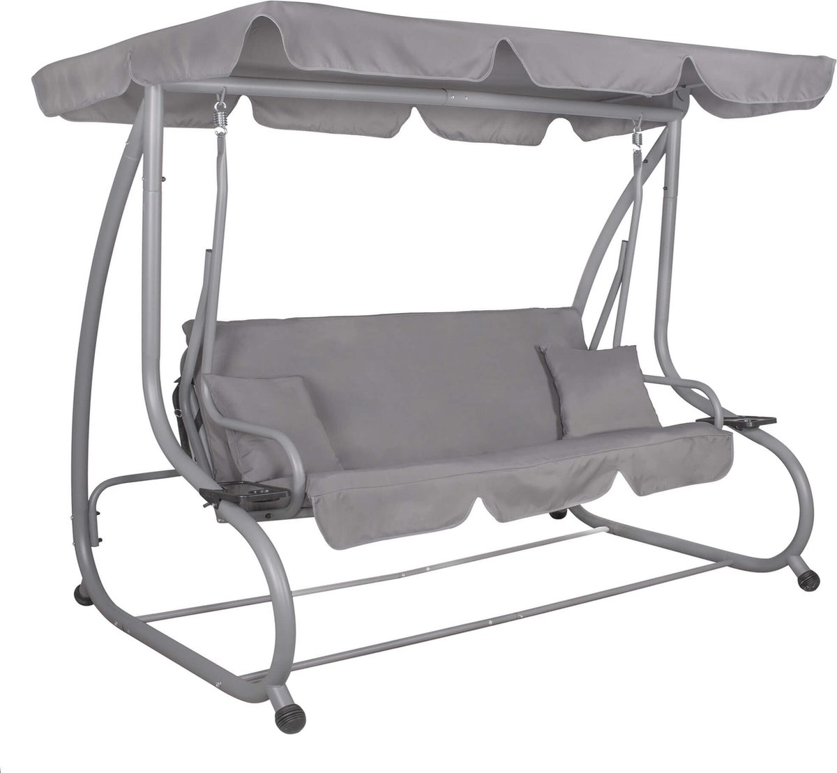 Bol.com Springos Schommelbank | Venezia-Schommel | 3-zits | Waterafstotend | Inclusief 2 Kussens | Verstelbare Luifel | 163 x 19... aanbieding