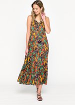 LOLALIZA Maxi-jurk met vogels en luipaardprint - Veelkleurig - Maat M