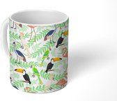 Mok - Koffiemok - Patroon - Vogel - Jungle - Mokken - 350 ML - Beker - Koffiemokken - Theemok