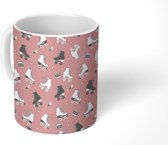Mok - Koffiemok - Tiener - Rolschaatsen - Sterretjes - Patroon - Mokken - 350 ML - Beker - Koffiemokken - Theemok