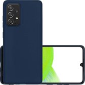 Samsung Galaxy A33 Hoesje Back Cover Siliconen Case Hoes - Donker Blauw
