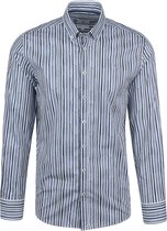 State of Art - Overhemd Blauw Strepen - XXL - Heren - Regular-fit