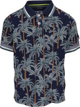 J&JOY - Poloshirt Jongen 12 Rain Forest Navy Palm