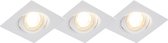 QAZQA miu - Spot encastrable - 3 lumières - L 92 mm - Blanc