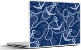 Laptop sticker - 15.6 inch - Patronen - Anker - Touw - 36x27,5cm - Laptopstickers - Laptop skin - Cover