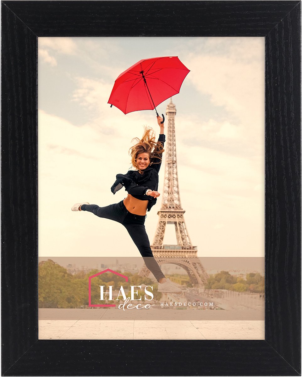 HAES deco Houten fotolijst Paris zwart voor 1 foto formaat 18x24 - SP001181