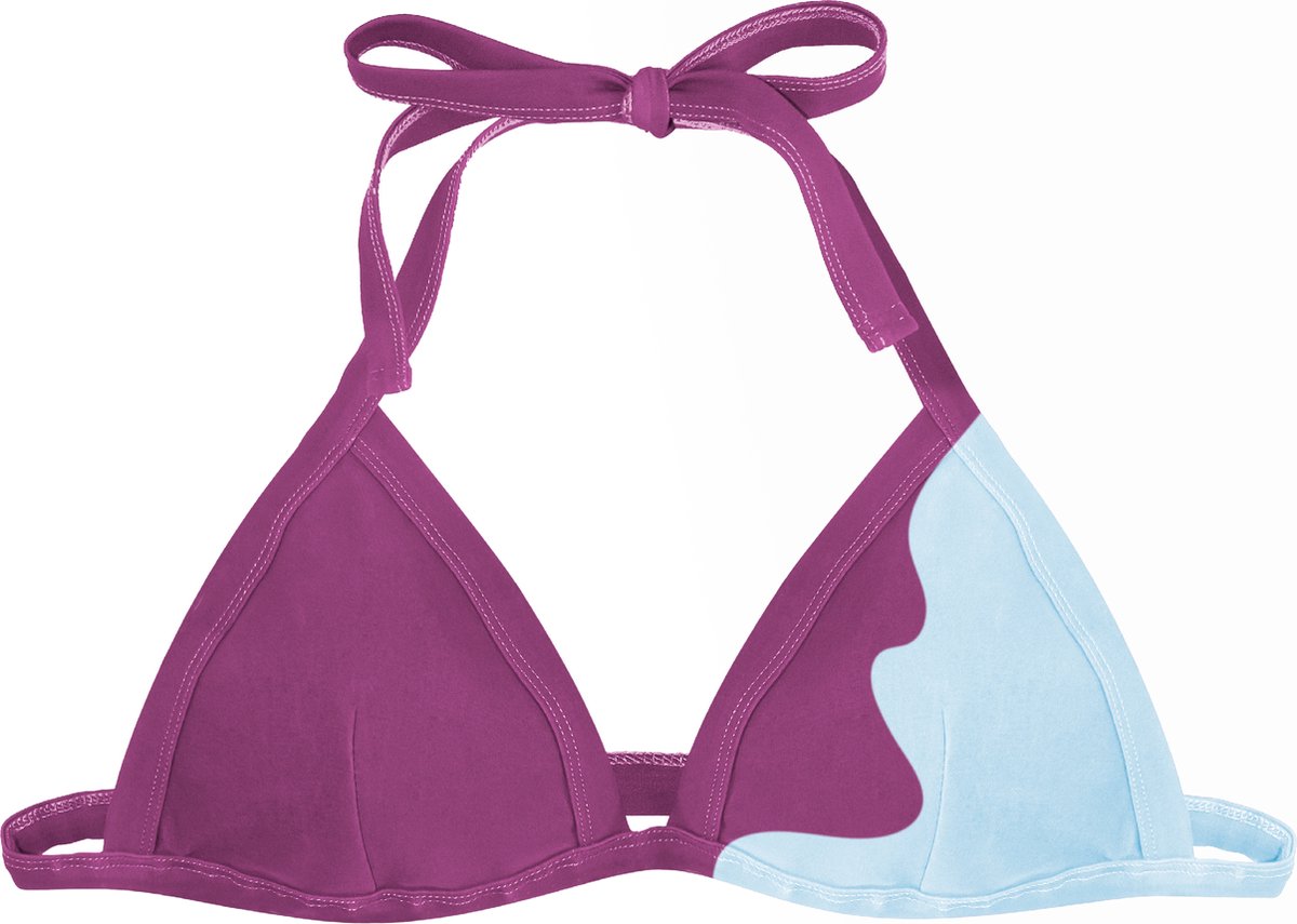 SEA'SONS - Bikini Top Dames - Kleurveranderend - Blauw - Maat XL