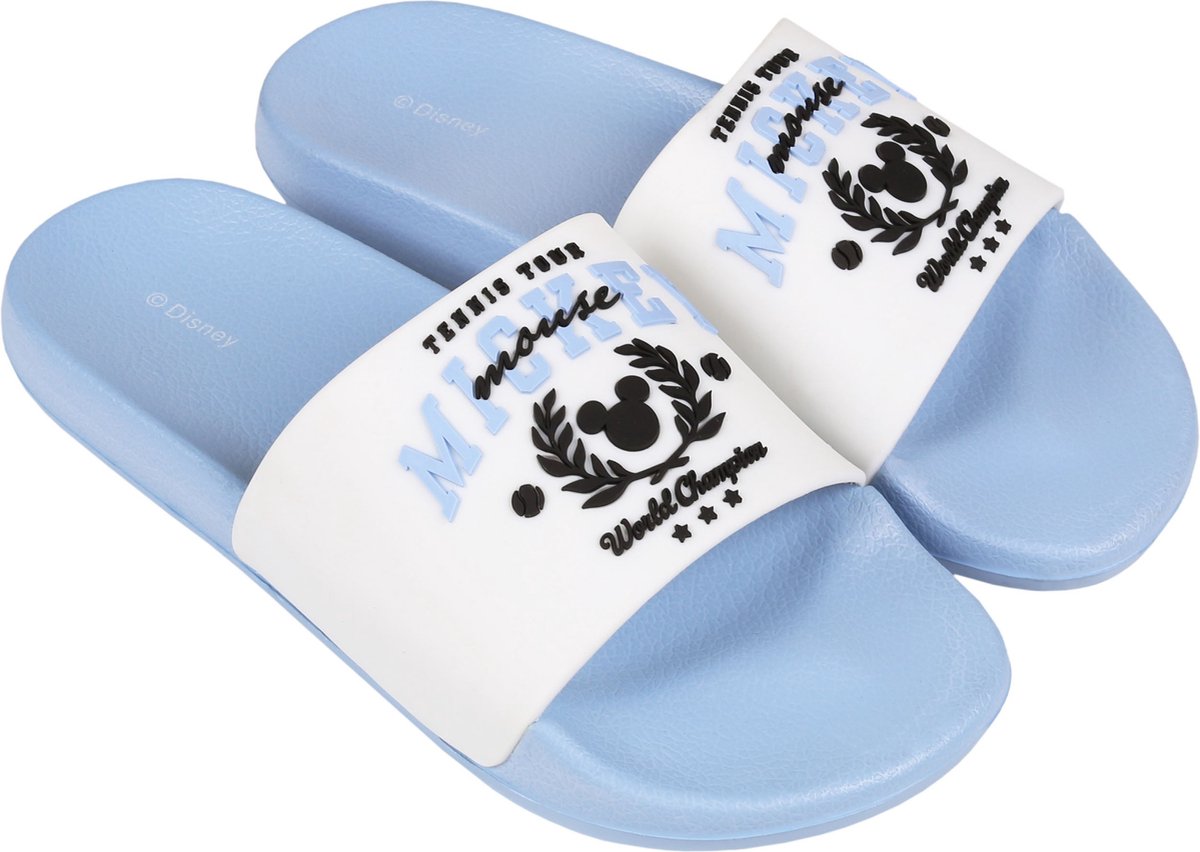 Blauwe-witte rubberen slippers - Mickey Disney / 37