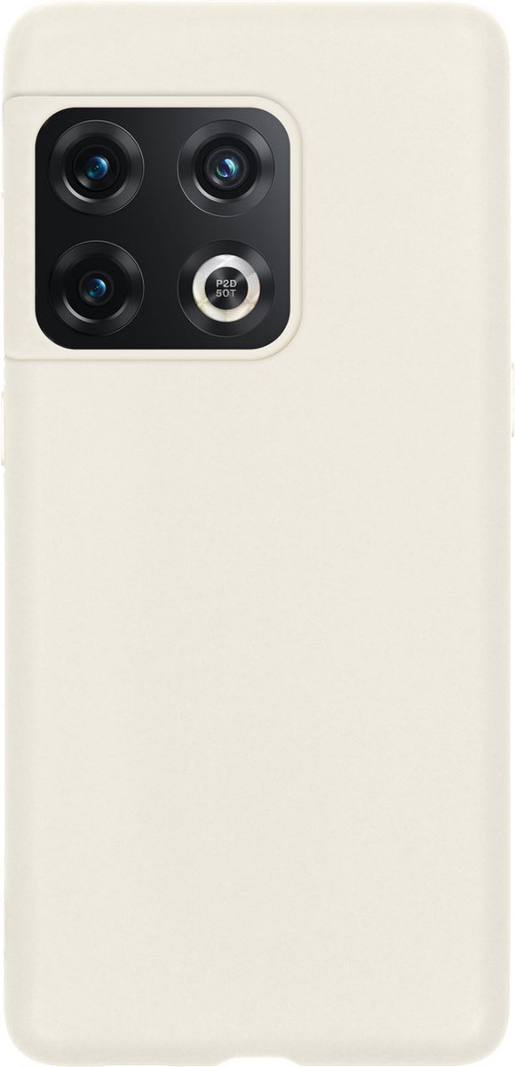 Hoes - Geschikt voor OnePlus 10 Pro - Sterk & Shockproof - Hoesje Cover - Siliconen Case - Wit