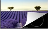 KitchenYeah® Inductie beschermer 80x52 cm - Lavendel - Bomen - Bloemen - Natuur - Kookplaataccessoires - Afdekplaat voor kookplaat - Inductiebeschermer - Inductiemat - Inductieplaat mat