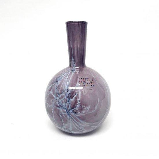 Design Vaas Globe - Fidrio MAUVE PURPLE - glas, mondgeblazen bloemenvaas - hoogte 26 cm