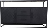 Dressoir - Sideboard - Kast - Kasten - Mangohout - Opbergkasten met Deuren - Opbergkast - Industrieel - 140 cm breed