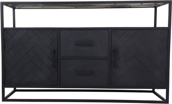 Dressoir - Sideboard - Kast - Kasten - Mangohout - Opbergkasten met Deuren - Opbergkast - Industrieel - 140 cm breed