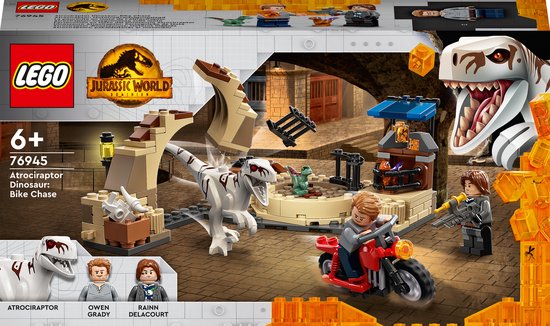 Afbeelding van LEGO Jurassic World Atrociraptor Dinosaurus Achtervolging - 76945 speelgoed