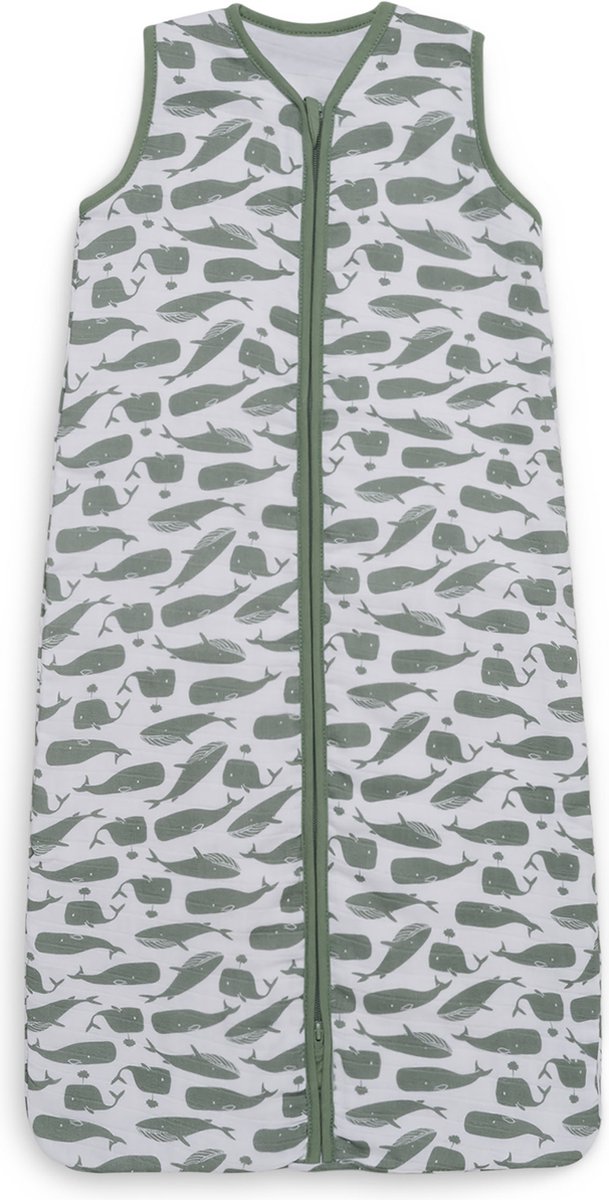 Jollein Zomerslaapzak Baby Hydrofiel 70cm Whales - Ash Green van Jollein — afbeelding 4