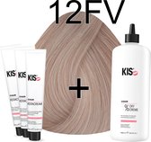 Kit de teinture pour cheveux KIS - 5RM Rouge moyen acajou - teinture pour cheveux et peroxyde d'hydrogène - NL KIS haarverfset - 5RM Middel rood mahonie - haarverf & waterstofperoxide