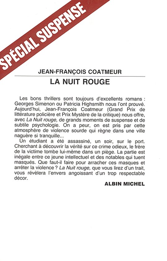 La Nuit rouge - cover