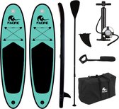 Pack 2 x Planche de stand up paddle gonflable 285 cm 100 kg max - vert & vert - Pacific - Pack complet planche & accessoires