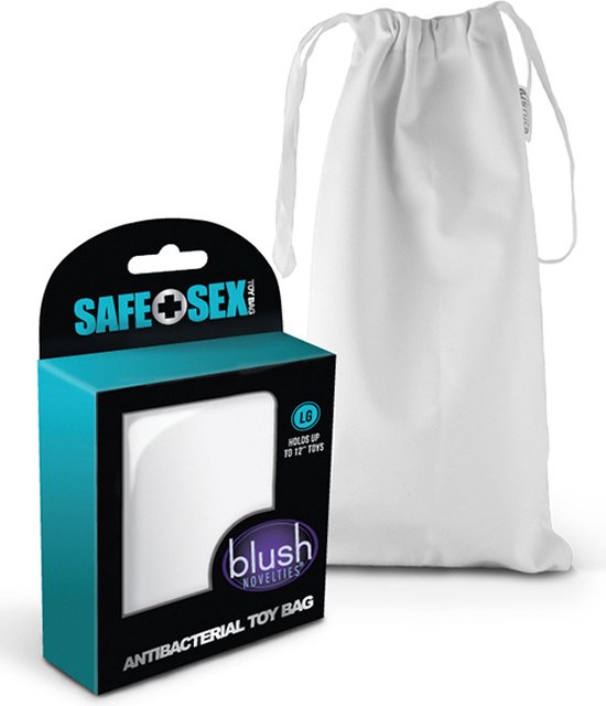 Blush Safe Sex Anti-bacterial Toy Bag Large - Wit