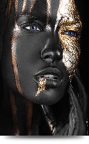 Maison de France - Canvas Black goldface 2 - canvas - 100 x 150 cm