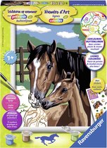 Schilderen op nummer Serie Paarden Merrie met Veulen