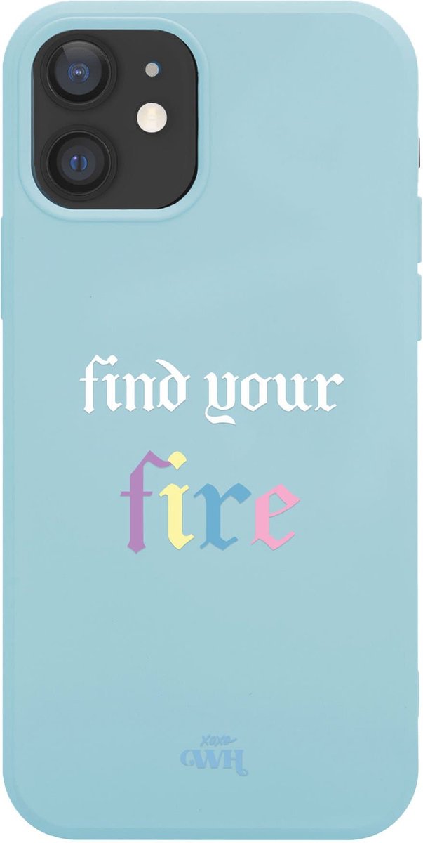 Find Your Fire Blue - iPhone Rainbow Quotes Case