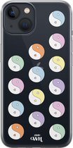YinYang Pastel - Transparant hoesje geschikt voor iPhone 13 transparant hoesje - Doorzichtig hoesje case - Beschermhoes siliconen geschikt voor iPhone 13 - YinYang Pastel
