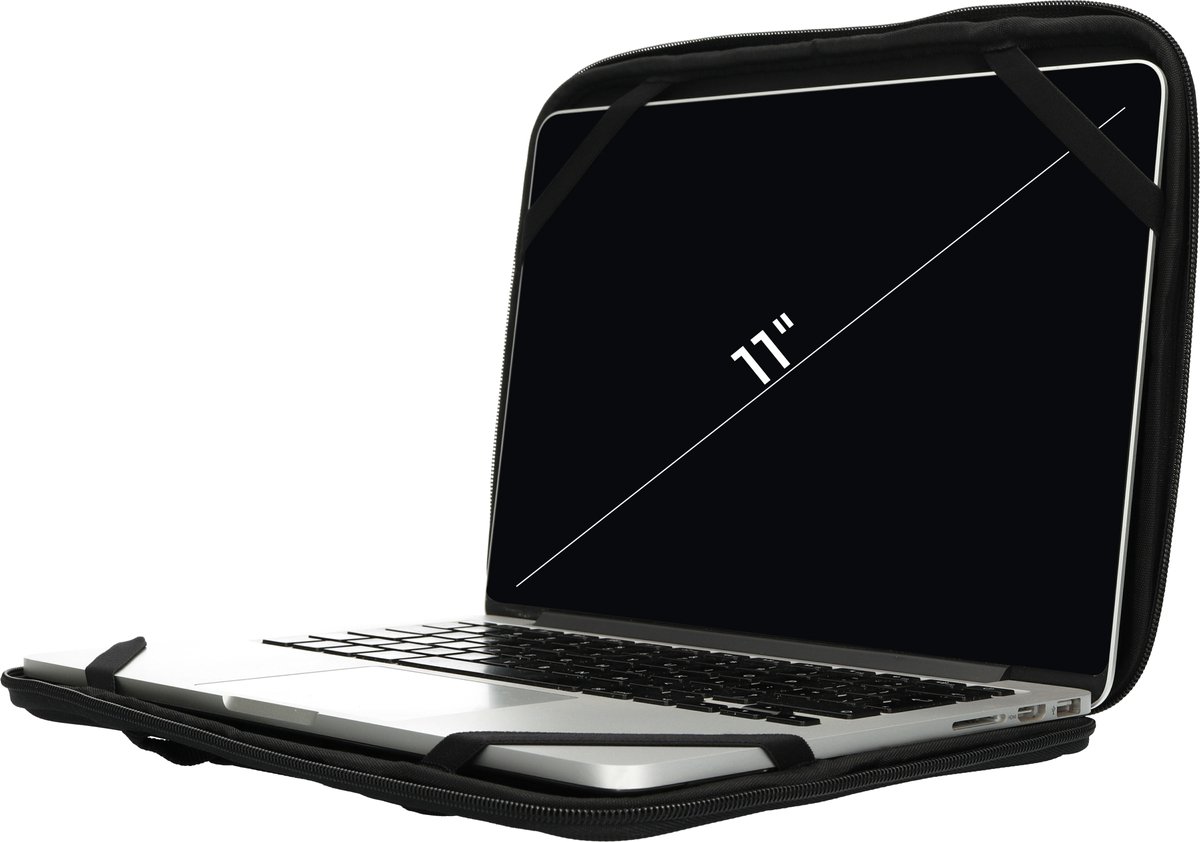 Mobiparts Nylon Sleeve Universeel - Laptop 11 inch - Zwart