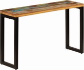 Sidetable 120x35x76 cm massief gerecycled hout en staal