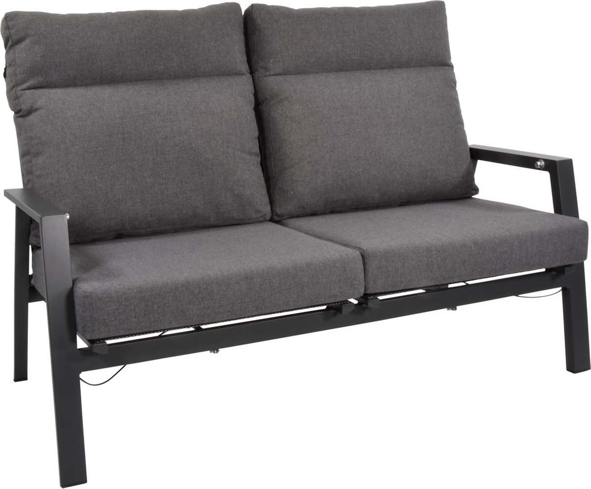 Lesli Living Ohio loungebank - verstelbaar - aluminium - antraciet