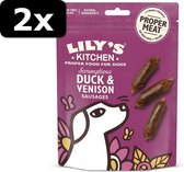 2x LILY DOG DUCK/VENISON SAUSAGES 70GR