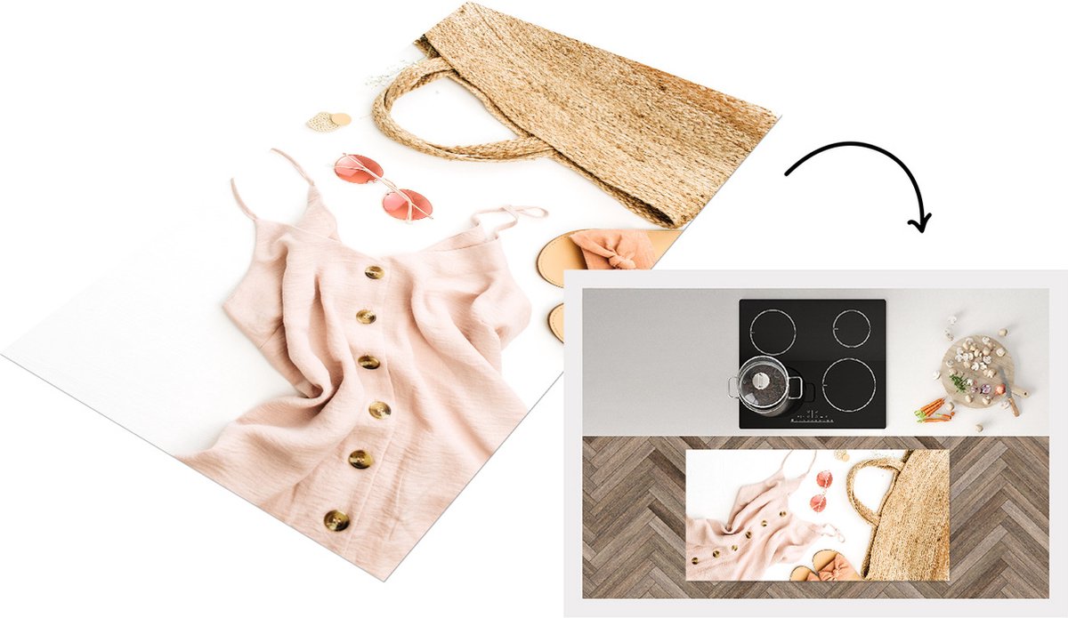 KitchenYeah Keukenloper - Loper keuken - Tas - Zonnebril - Slippers - Keukenloper vinyl multicolor, foto 2