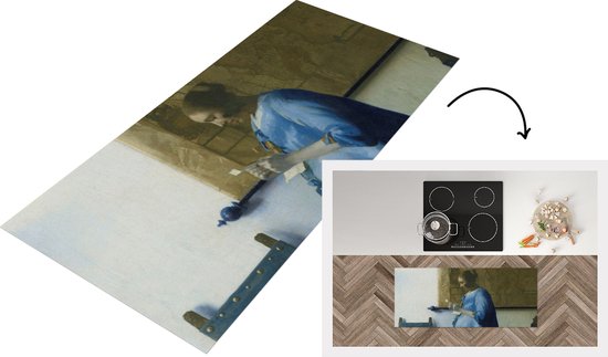 Keukenloper - Loper keuken - Brieflezende vrouw in het blauw