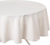 Tafelkleed van polyester rond diameter 180 cm - ivoor wit - Eettafel tafellakens