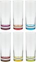 Set van 6x stuks longdrink glazen Colori 310 ml van glas - Drinkglazen - Waterglazen