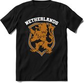 Nederland - Goud - T-Shirt Heren / Dames  - Nederland / Holland / Koningsdag Souvenirs Cadeau Shirt - grappige Spreuken, Zinnen en Teksten. Maat L