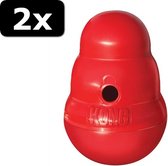 2x KONG WOBBLER ROOD L 19X13X13CM