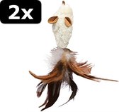 2x KONG FEATHER MUIS CATN 5X2,5X16,5CM