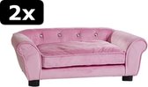 2x - SOFA CHARLOTTE ROZE 72X44X29CM