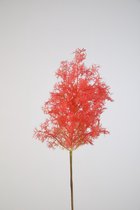 Kunstbloem Cotinus - topkwaliteit decoratie - Rood - zijden tak - 89 cm hoog