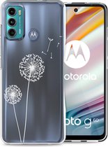 iMoshion Hoesje Geschikt voor Motorola Moto G60 Hoesje Siliconen - iMoshion Design hoesje - Transparant / Dandelion