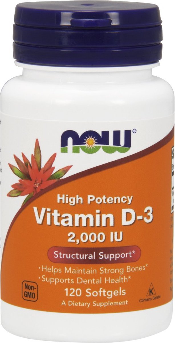 Goedkoopste NOW Foods - Vitamine D3 2,000 IU - 120 Softgels