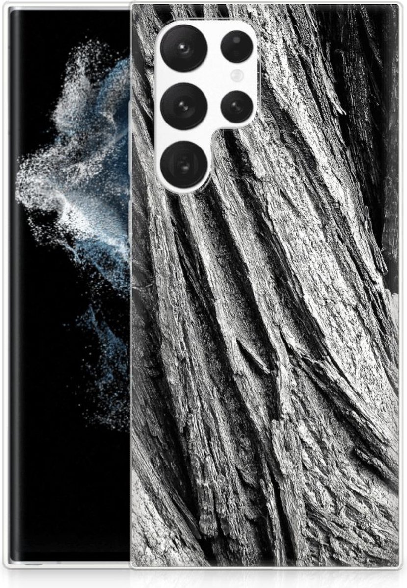 Bumper Hoesje Samsung Galaxy S22 Ultra Boomschors Grijs