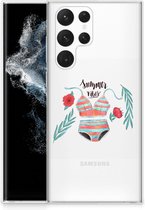 TPU Siliconen Hoesje Geschikt voor Samsung Galaxy S22 Ultra Telefoon Hoesje Boho Summer