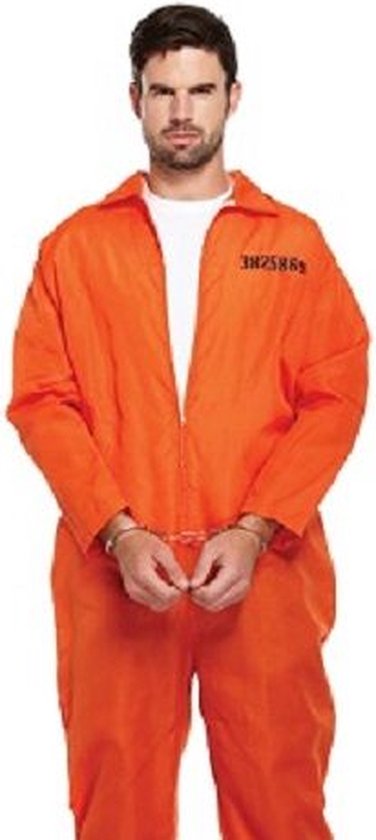 Combinaison de prison 2 pièces pour hommes adultes, composée de:  combinaison orange et... | bol.com