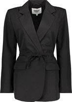 Only Blazer Onlenolia L/s Belt Blazer Tlr 15249988 Black Dames Maat - 42