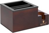 Royal Catering Espresso kloptank - Roestvrij staal / hout - 3.1 l - met klopstaaf en accessoirebakje - royal_catering