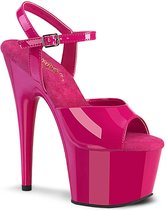 Pleaser - ADORE-709 Sandaal met enkelband, Paaldans schoenen - US 7 - 37 Shoes - Roze