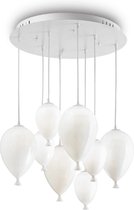 Ideal Lux Clown - Hanglamp Modern - Wit - H:103cm   - G9 - Voor Binnen - Metaal - Hanglampen -  Woonkamer -  Slaapkamer - Eetkamer